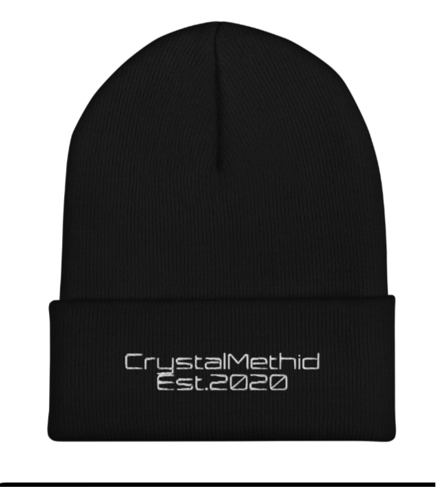 Custom: CrystalMethid Est.2020 Beanie in black