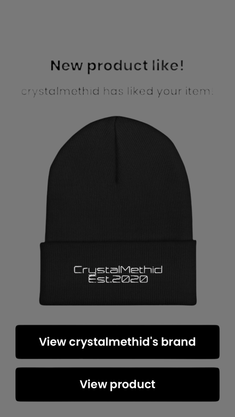 Custom: CrystalMethid Est.2020 Beanie in black