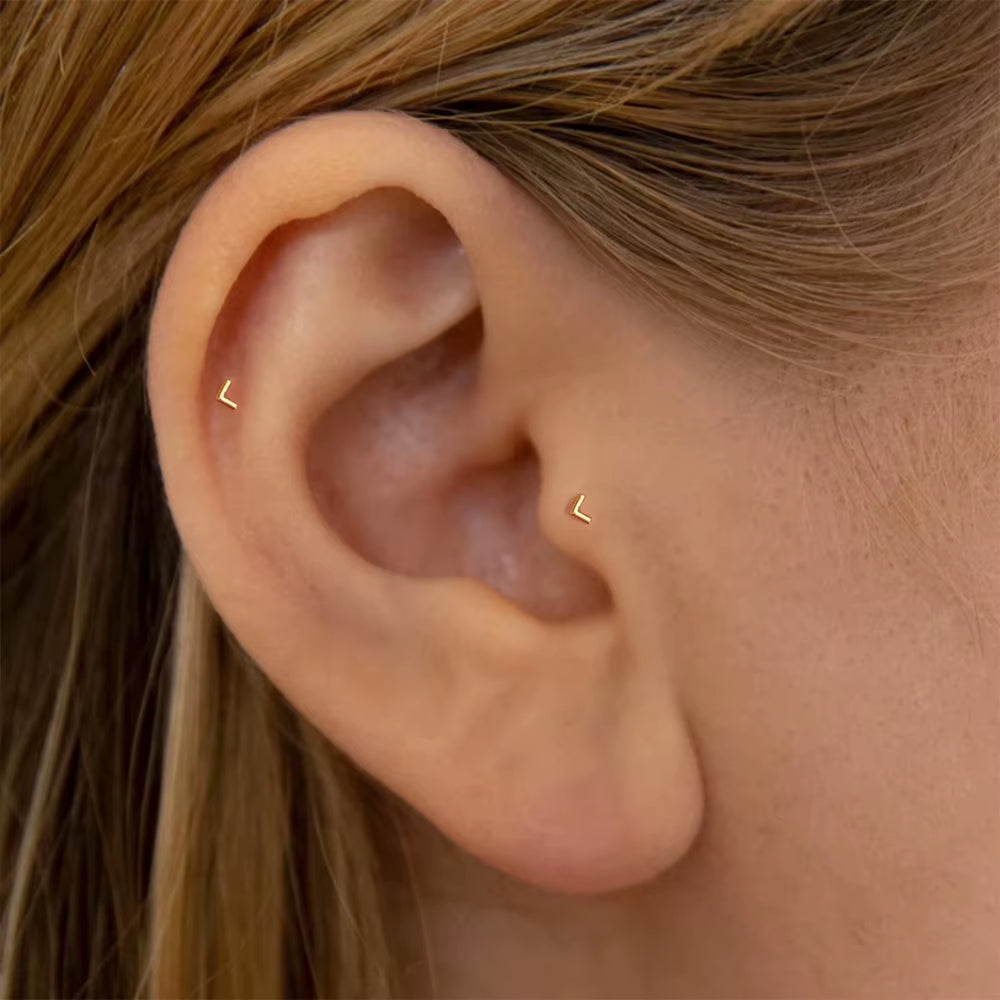 Luxe Line Mini Zircon Stud – A Spark of Modern Minimalism
